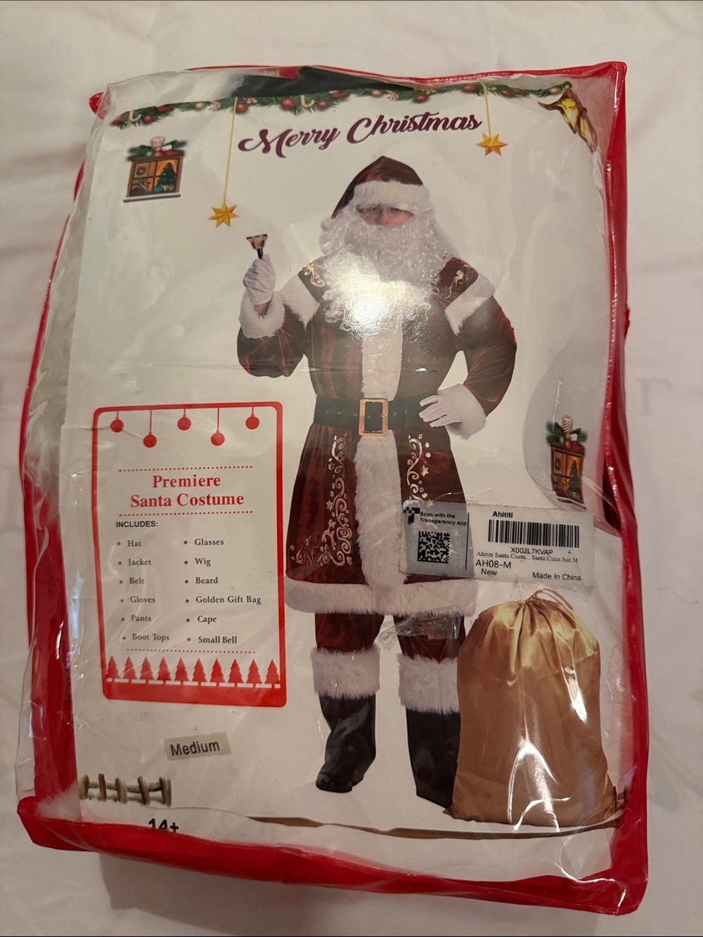Premiere Santa Costume - Red and White Christmas Outfit
